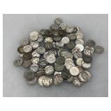 100 U.S. Silver Dimes, Mixed Designs and Dates