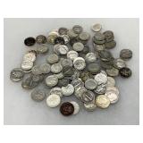 100 U.S. Silver Dimes, Mixed Dates and Designs