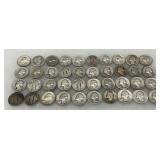 Roll of 40 U.S. Silver Quarters (Pre-1965, Various Dates and Mint Marks)