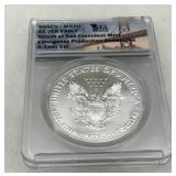 2021 Silver Eagle 1 oz Fine Silver Coin Certified ANACS MS70