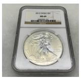 2012 American Silver Eagle $1 Coin, NGC MS 69