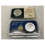 Two Silver American Eagle Coins – 1995 and 2000