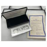 Washington Mint 1997 Half-Pound .999 Silver Certificate Bar with COA