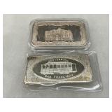 Two One-Ounce .999 Fine Silver Bars: Mother Lode Mint and Patrick Mint