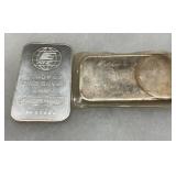 Two 1 Oz .999 Fine Silver Bars by Engelhard and Mother Lode Mint