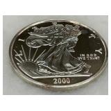 2000 American Silver Eagle 1/2 Troy Pound Fine Silver Round