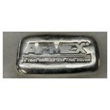 5 Troy Ounce APMEX .999 Fine Silver Bar