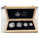 2015 Canadian Fine Silver Bald Eagle Fractional Coin Set in Display Box