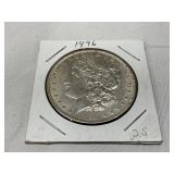 1896 Morgan Silver Dollar in Cardboard Coin Holder