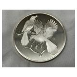 2oz Sterling Silver Medallion – Mockingbird Design by CR, 1973
