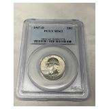 1947-D Washington Quarter PCGS MS63 Certified Silver Coin