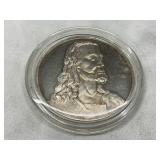 2 Troy Ounce .999 Silver Round Featuring Feliz Navidad and Portrait With Protective Case