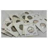 40 U.S. Silver Washington Quarters, Various Dates and Mint Marks