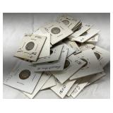 50 United States Roosevelt Dimes in Cardboard Holders