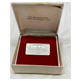 The Franklin Mint 1973 Christmas Ingot in Sterling Silver