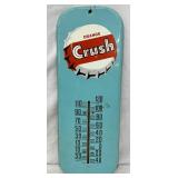 6×16 Metal Orange Crush Thermometer with Bottle Cap Logo