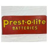 Presto-O-Lite Batteries Metal Advertising Rack Sign, 22in x 9in