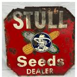 Embossed Metal Stull Seeds Dealer Sign, 36in by 36in