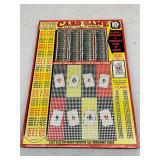 Early Card Game Board with Jackpot Deck Display, 12 1/2in x 18in