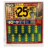 Early Punch Board Game with Jackpot Slots, 13 1/2in by 15in