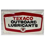 16×9 Metal Texaco Outboard Lubricants Advertising Sign (1966)