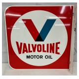 Valvoline Motor Oil Metal Double-Sided Flange Sign, 15 Inches