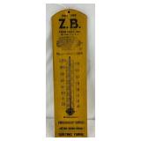 Z.B. Yarn Mills Inc. Wooden Advertising Thermometer, 4x15in