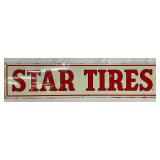 Single-Sided Star Tires Metal Advertising Sign, 44×10 Inches