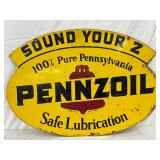 1966 Double-Sided Metal Pennzoil Sign, 31 x 22 In.