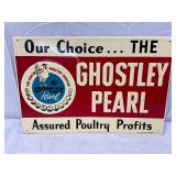 1959 Emb.‘The Ghostley Pearl’ Metal Sign  18x12in. 