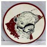 23 1/2-Inch Round Holstein Cow Sign Made of Masonite