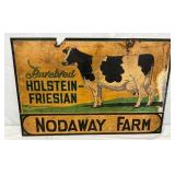 36x24 Nodaway Farm DS Tin Sign Featuring Holstein-Friesian Cow