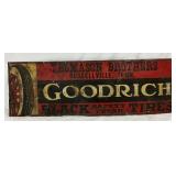 Early 36in x 12in Thomason Brothers  Goodrich Emb.  Russellville, Tenn. Tin Tacker Sign