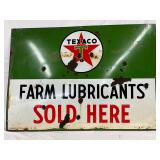 1956 SSP Texaco Farm Lubricants Sign, 42×30 Inches