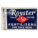18x12 Porc.  Royster Fertilizers Flange Sign 
