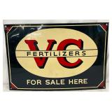 VC Fertilizers Advertising Metal Sign, 18 x 12 in.