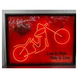 41x30 Harley-Davidson Neon Sign with Motorcycle Design
