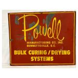 Powell Tobacco Metal Sign, 30in x 24in, Bennettsville, S.C.