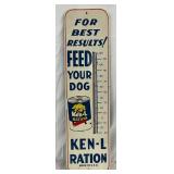 Rare Ken-L Ration Thermometer, 8in x 26in