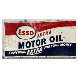 72×39in Esso Extra Motor Oil Metal Sign