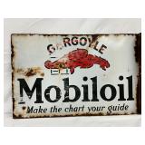 Mobil Oil Gargoyle DSP Flange Sign, 24 x 16 Inches