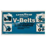 Emb. Goodyear Insta-Power V-Belts  Self-Framed Metal Sign, 24×12in.