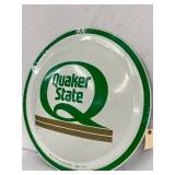 Quaker State Metal Convex Self-Framed Button Sign, 24 Inches
