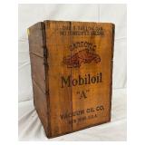 Early Mobil Oil Gargoyle Wooden Crate,  10 x 15 Inches