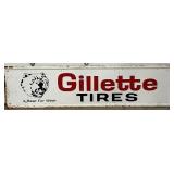 1978 Gillette Tires Emb. Metal Sign, 72in x 19in