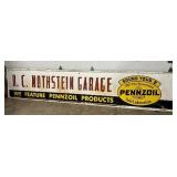 Pennzoil SS Metal Garage Sign, Self-Framed, 120in x 24in