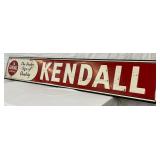 Emb. Kendall Motor Oils Self-Framed  Metal Sign, 72×12in. 