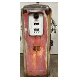 Early Tokheim Gas Pump in Unrestored Original Condition