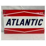 13×7 1/2 Porcelain Atlantic Pump Plate Sign