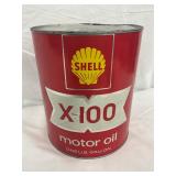 Cardboard Shell X-100 Motor Oil 1-Gallon Can